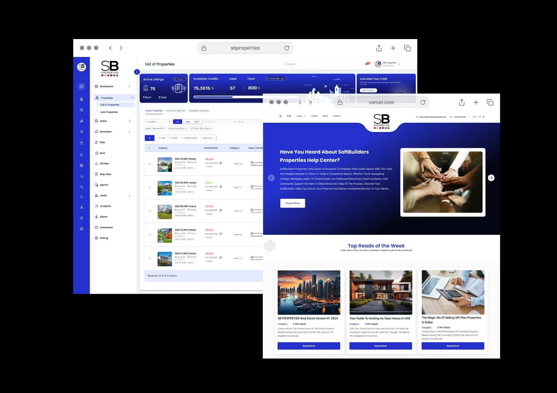 SoftBuilders Software Design LLC : SB Properties: Redefining Dubai's Real Estate with AI and Blockchain